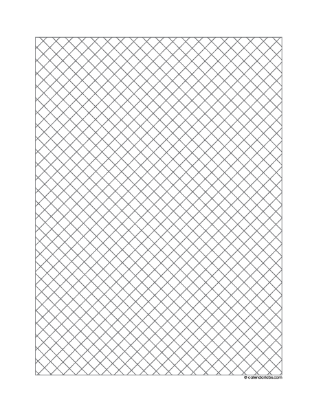 45 Degree Diamond Grid Printable Paper A4