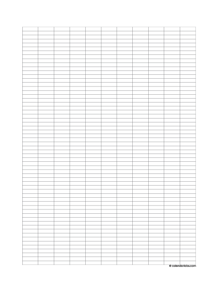 4x1 Grid Printable Paper A4