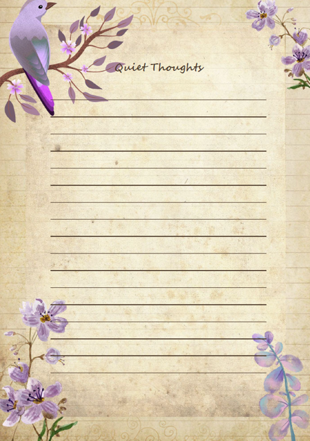 Birds Junk Journal Template Free