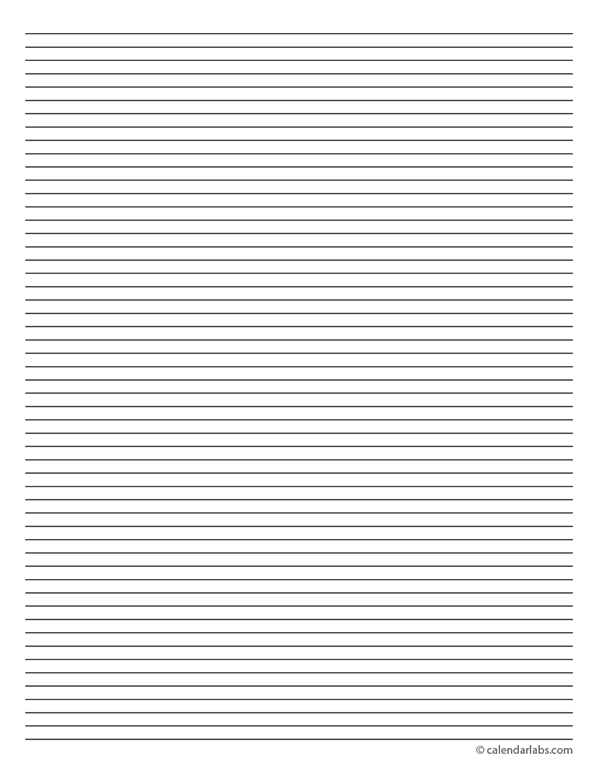 Blank Lined Journal Paper A4 Template