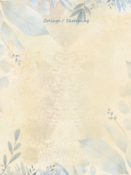 Botanical Blue Junk Journal Template Free