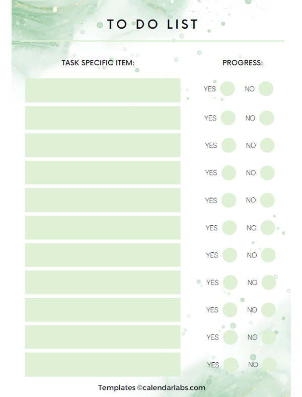 Cute To-Do List Template