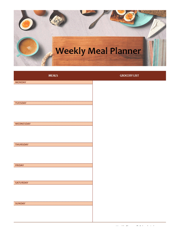 Free Weekly Meal Planner