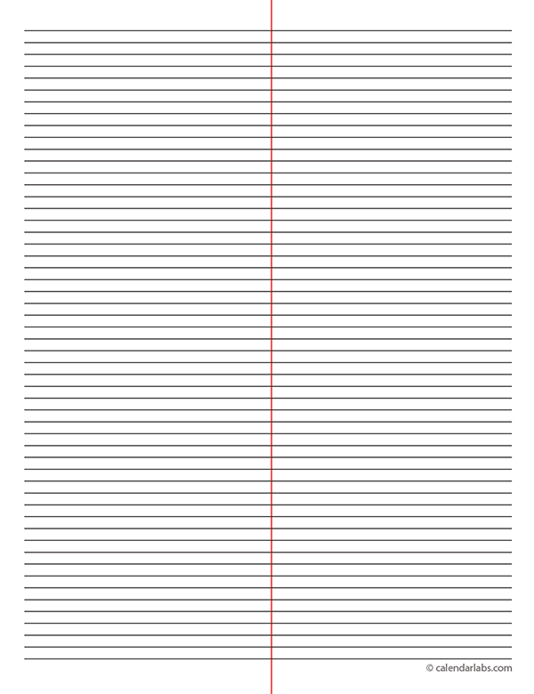 Gregg Ruled Paper Template A4