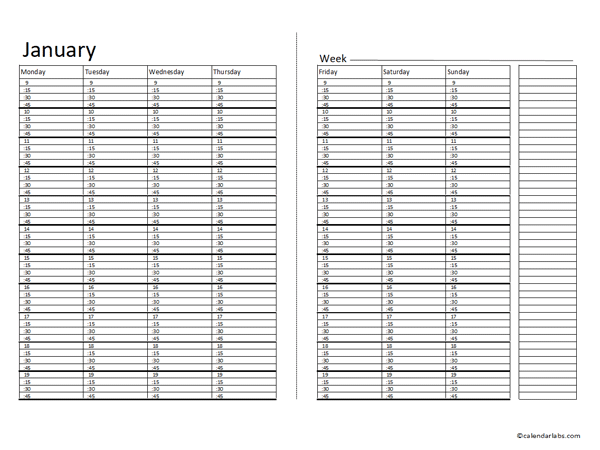 Printable Appointment Book