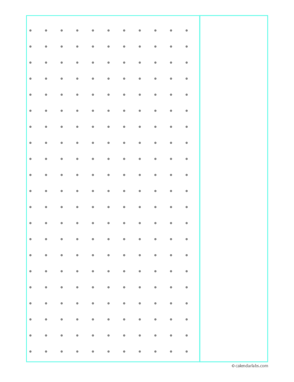 Printable Right Cornell Notes Dot Paper A4