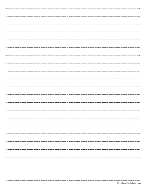 Wide Lined Paper Printable A4