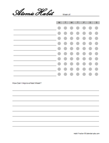 Free Atomic Habit Tracker Template