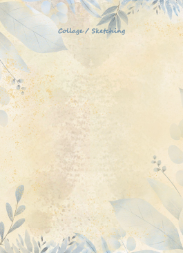 Botanical Blue Junk Journal Template Free