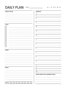 Printable Daily Planner Template - CalendarLabs