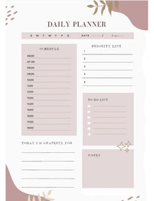 Daily Hourly Planner Printable Pdf