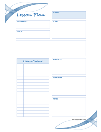 Daily Lesson Plan Template