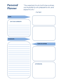 Printable Daily Planner Template