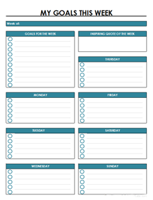 Free Goal Planner Template