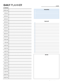 Free Printable Daily Planner With Time Slots