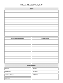 Free Printable Social Media Planner