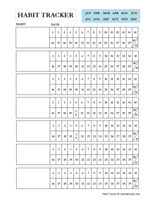 Goal Setting Habit Tracker