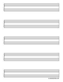 Grand Staff Lined Music Paper A4