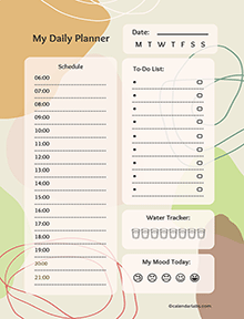 Hourly Daily Schedule Planner