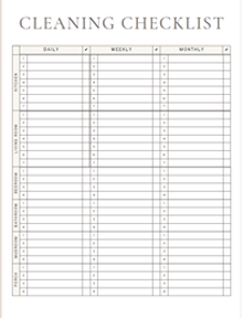 House Cleaning Schedule Template