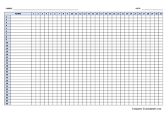 Monthly Attendance Sheet Template