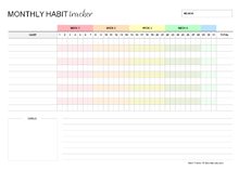 Printable Monthly Habit Tracker