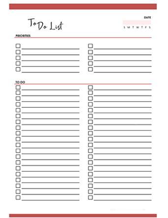 cute to do list template