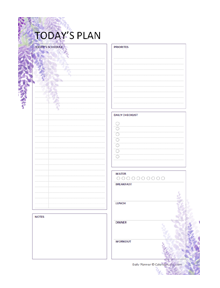 Printable Undated Planner Daily Checklist Template