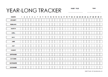 Printable Year Long Habit Tracker