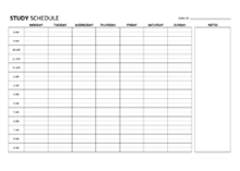 School Schedule Template Printable