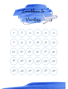 Countdown Calendar Template - CalendarLabs Countdown Calendar Template - CalendarLabs