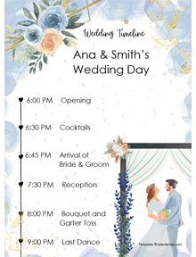 Wedding Timeline Template