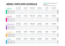 Weekly Employee Shift Schedule Template Excel