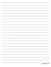 Wide Lined Paper Printable A4