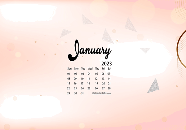 January 2023 Wallpaper Calendar Cute Glitter.png
