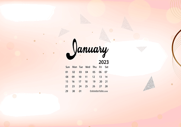 January 2023 Desktop Wallpaper Calendar - CalendarLabs