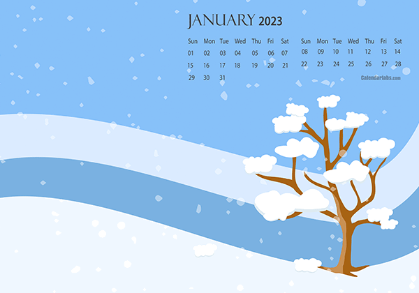 January 2023 Wallpaper Calendar Winter.png
