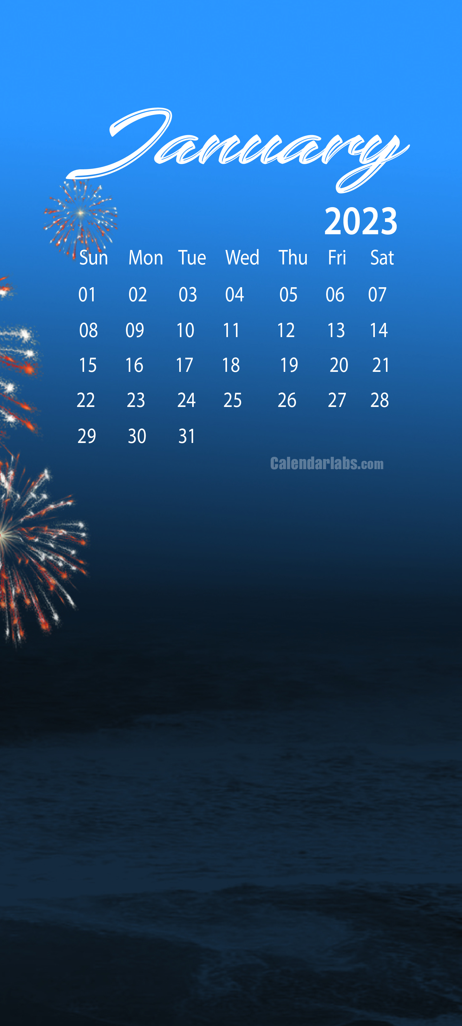 January 2023 Desktop Wallpaper Calendar - CalendarLabs