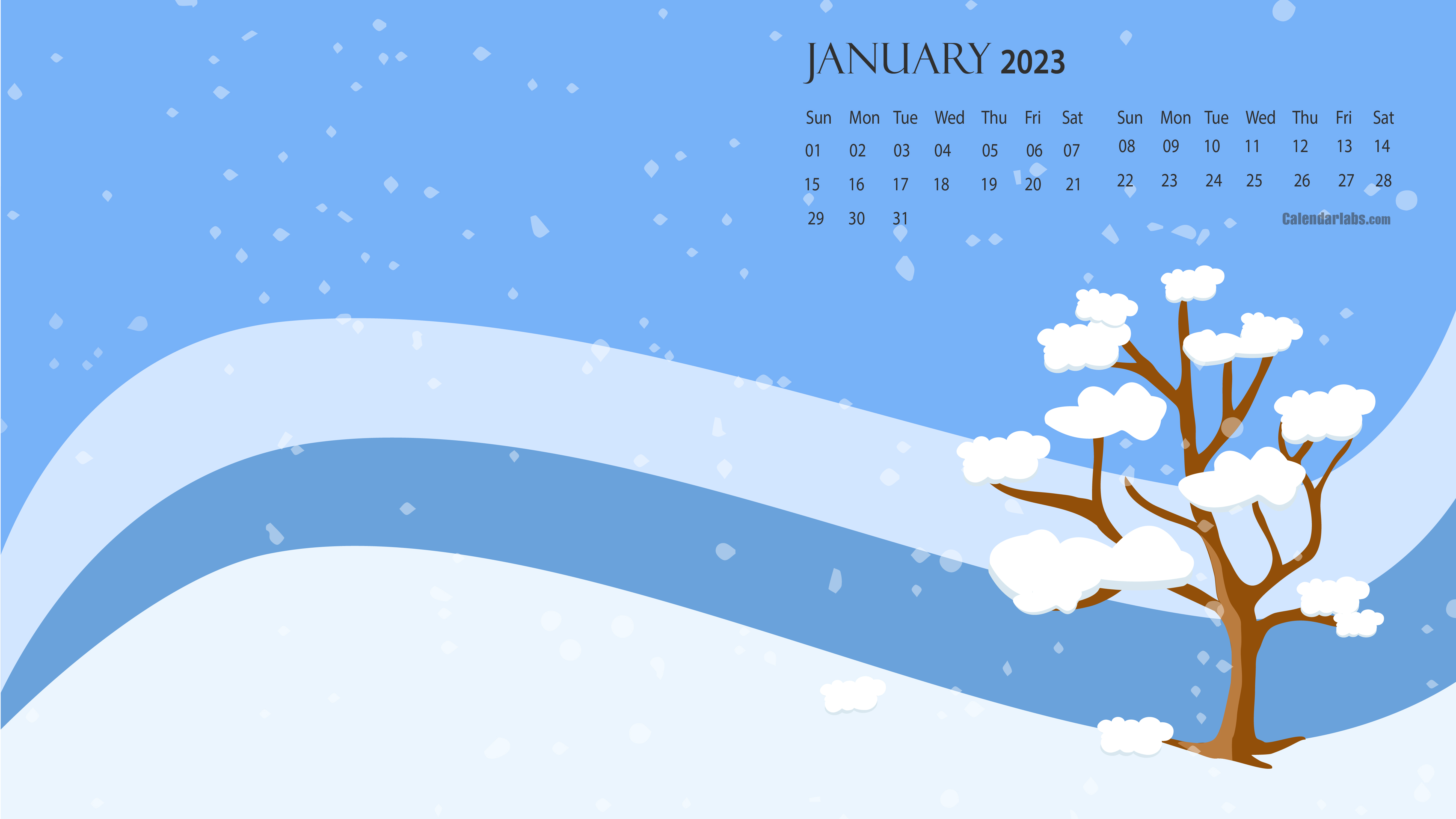 January 2023 Desktop Wallpaper Calendar CalendarLabs