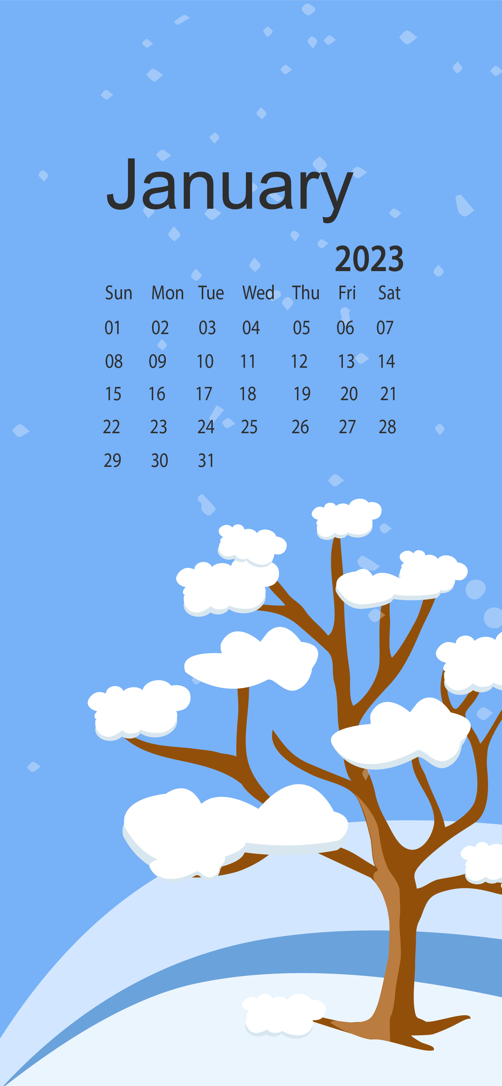 January 2023 Desktop Wallpaper Calendar - CalendarLabs