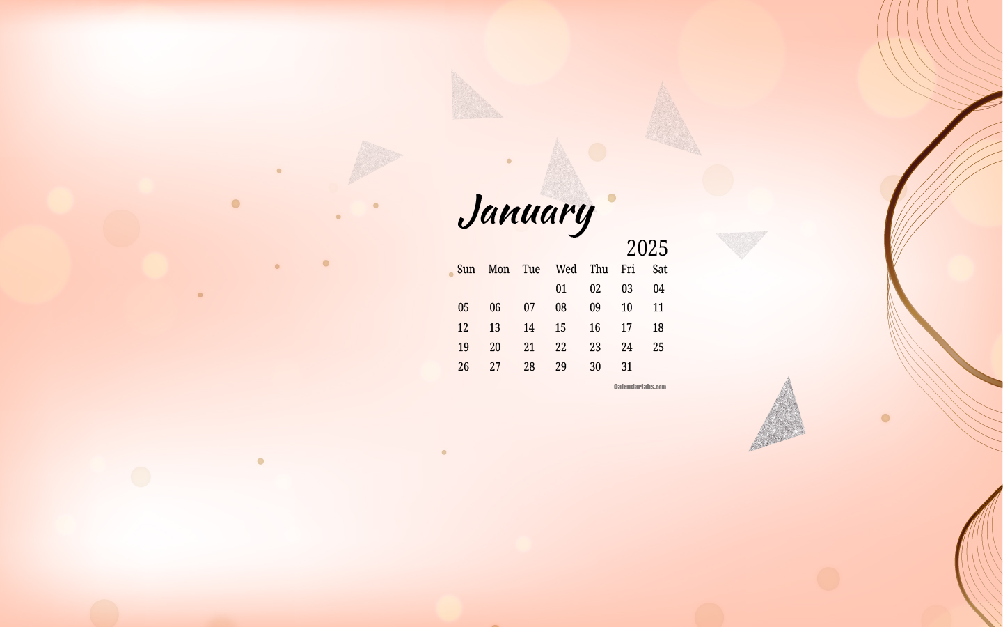January 2025 Desktop Wallpaper Calendar - CalendarLabs