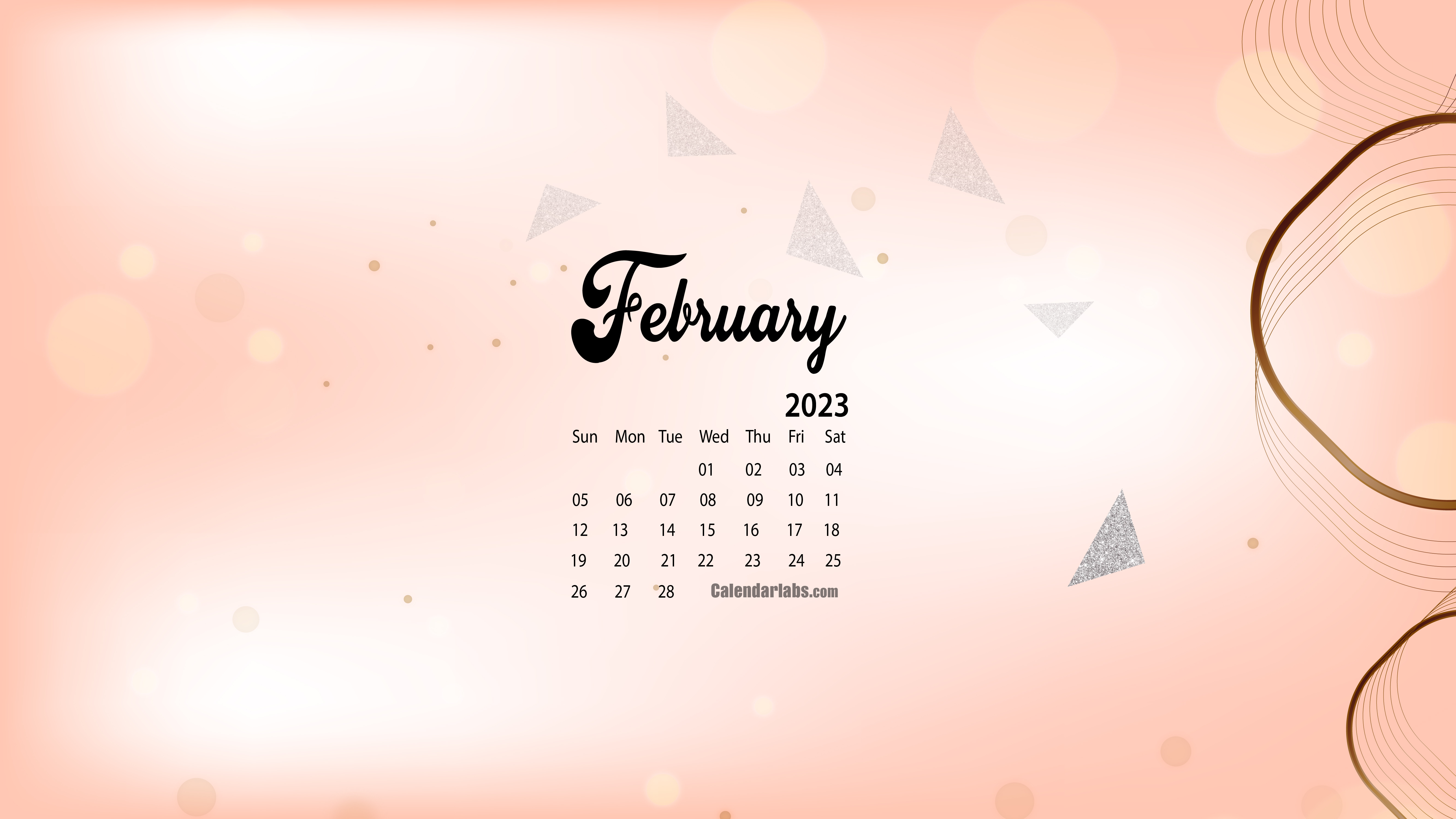 February 2023 Desktop Wallpaper Calendar Calendarlabs