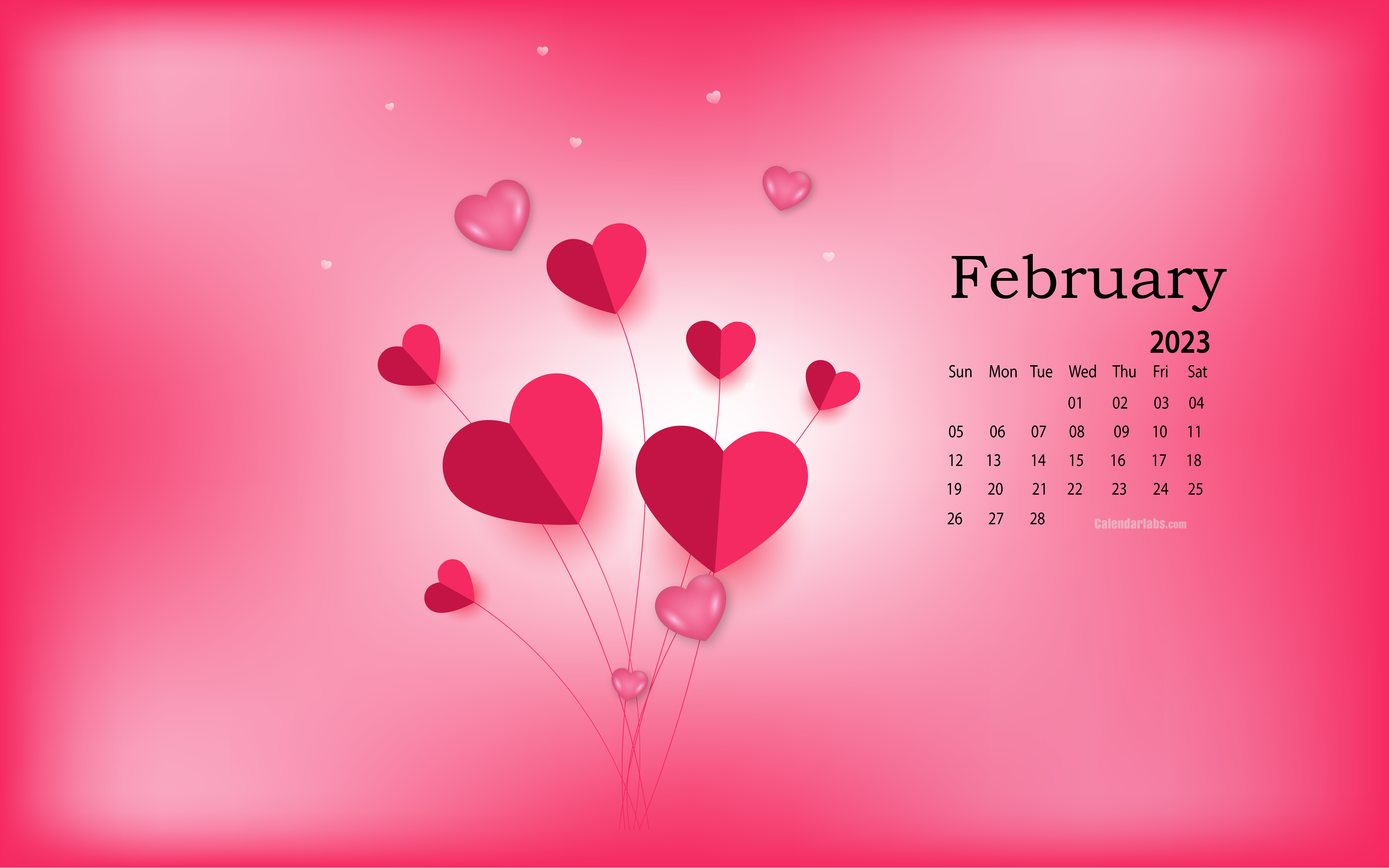February 2023 Desktop Wallpaper Calendar - CalendarLabs