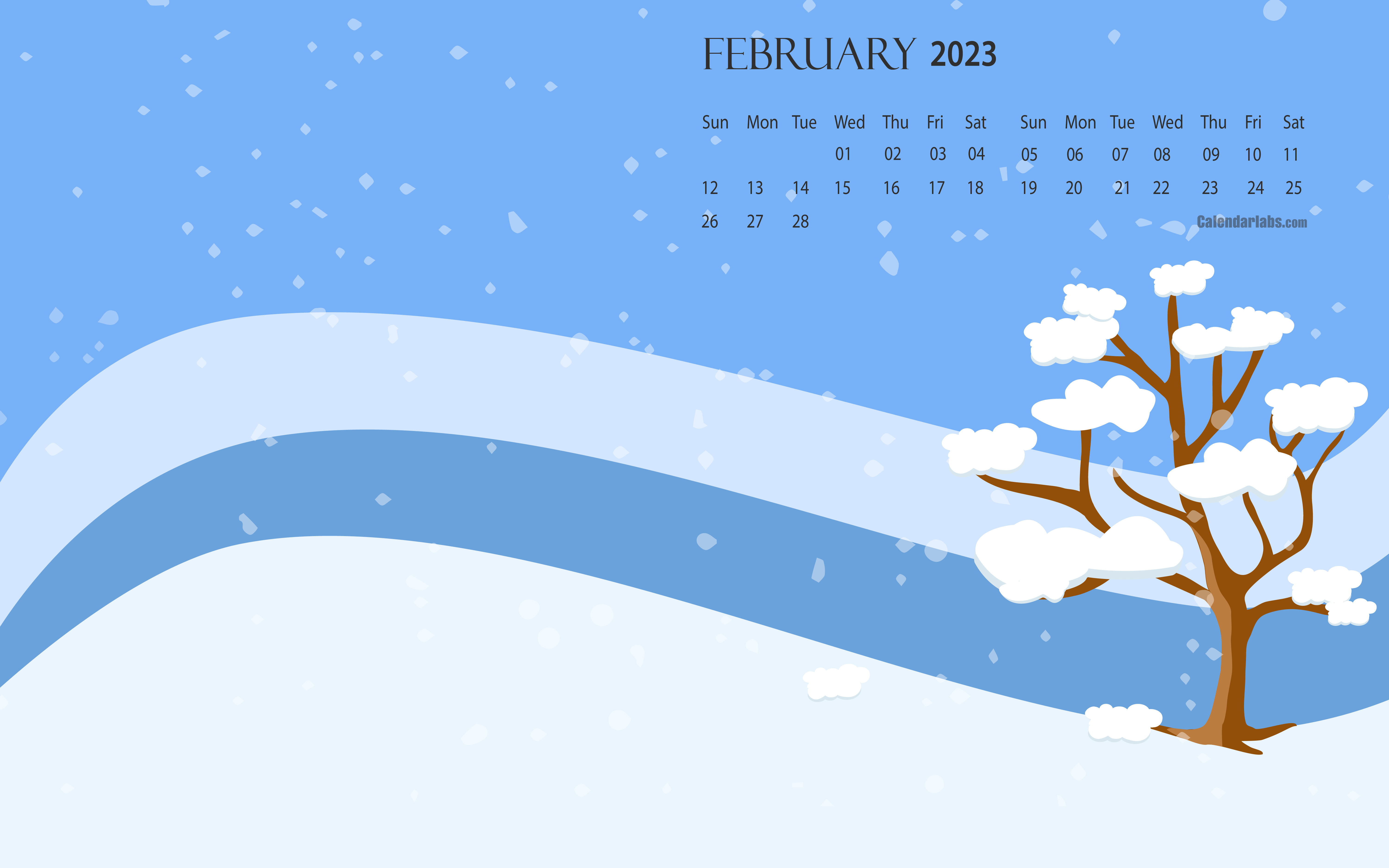 February Calendar Background