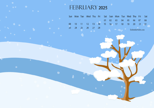 February 2025 Wallpaper Calendar Winter.png