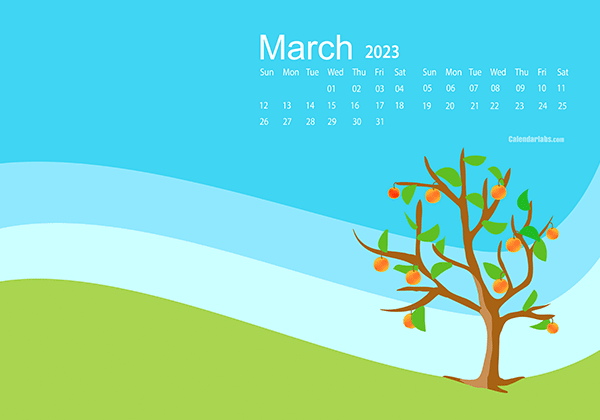 March 2023 Wallpaper Calendar Spring.png