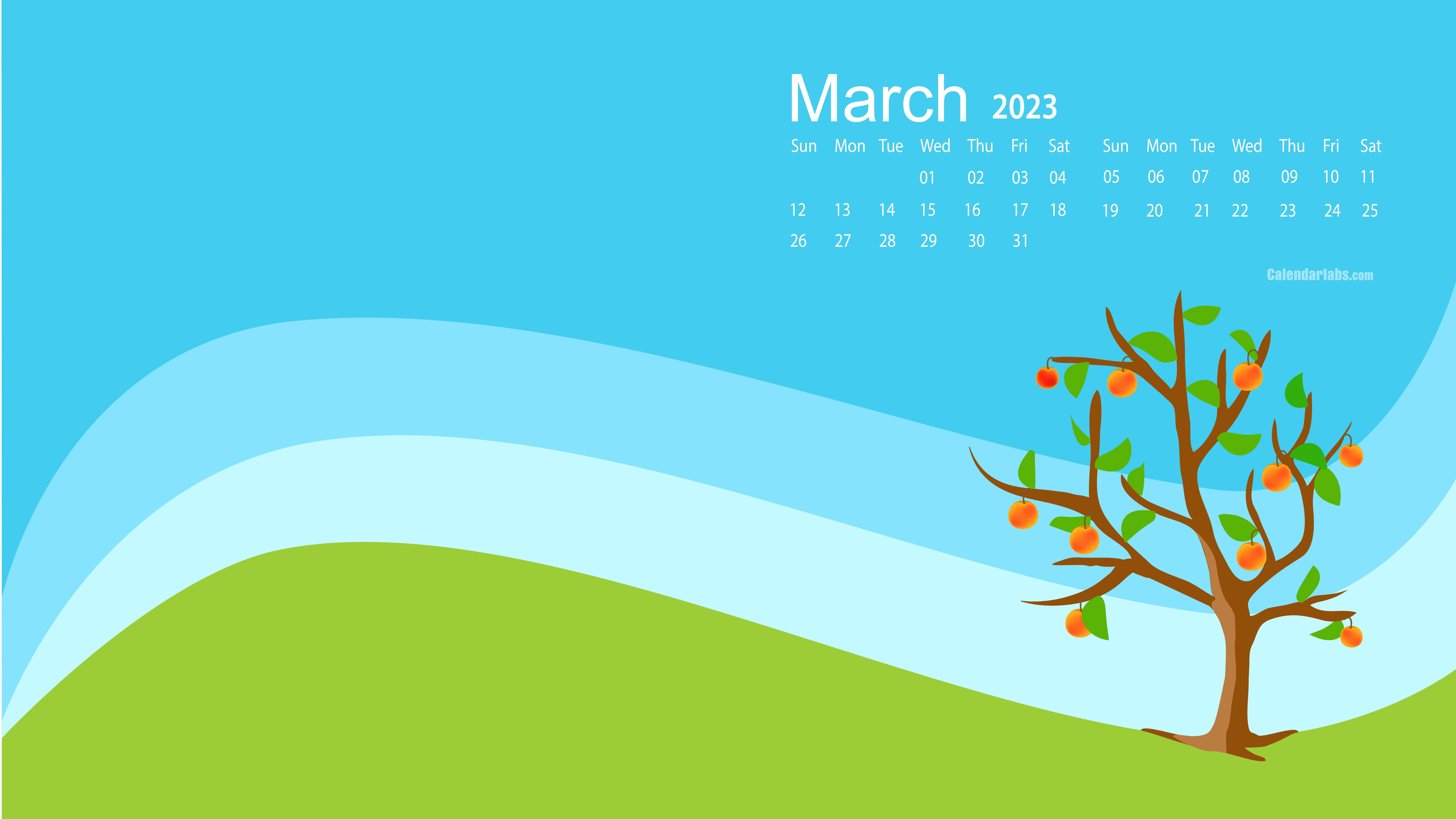 March 2023 Desktop Wallpaper Calendar - CalendarLabs
