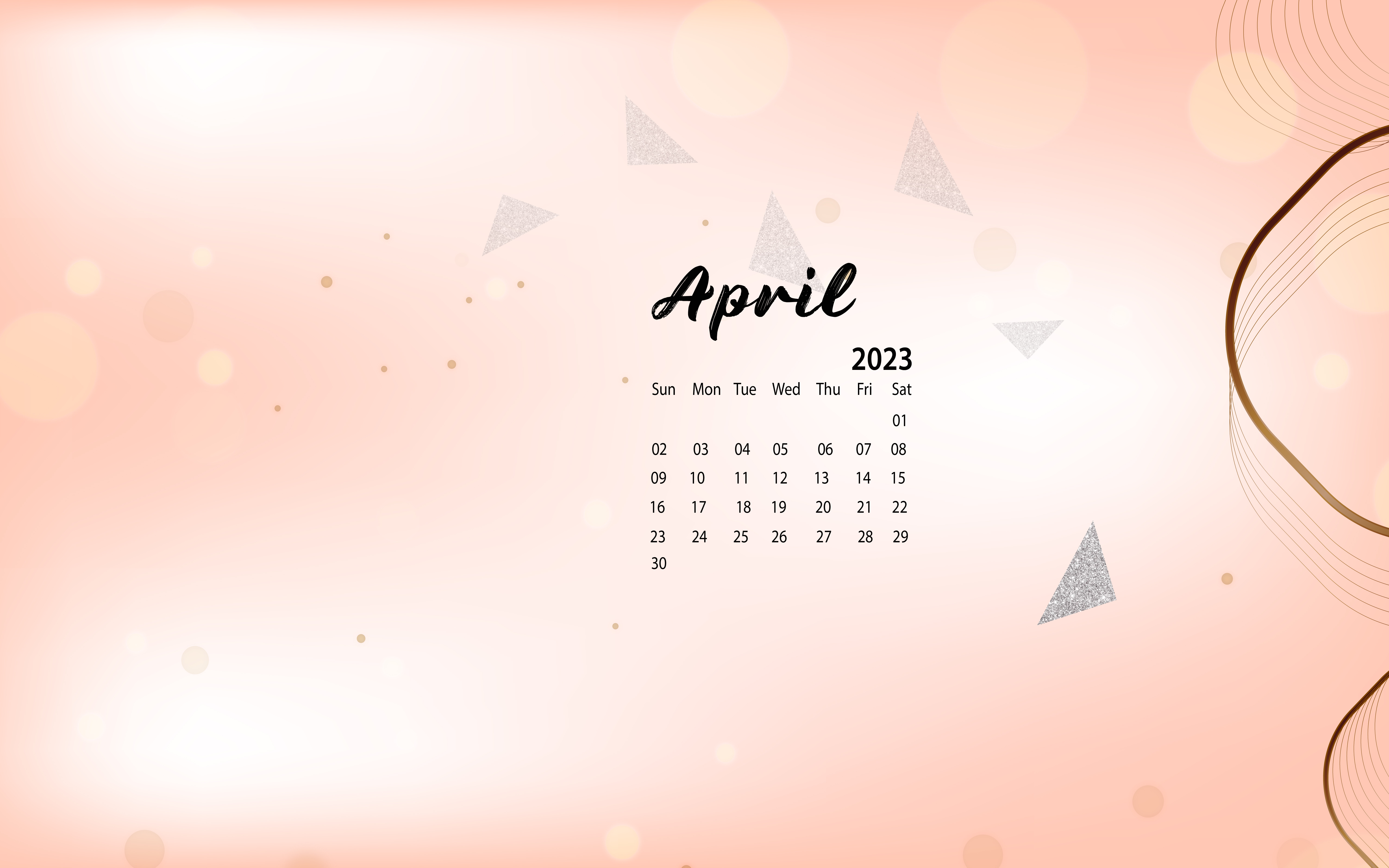 2023 April Calendar Wallpaper  TubeWP