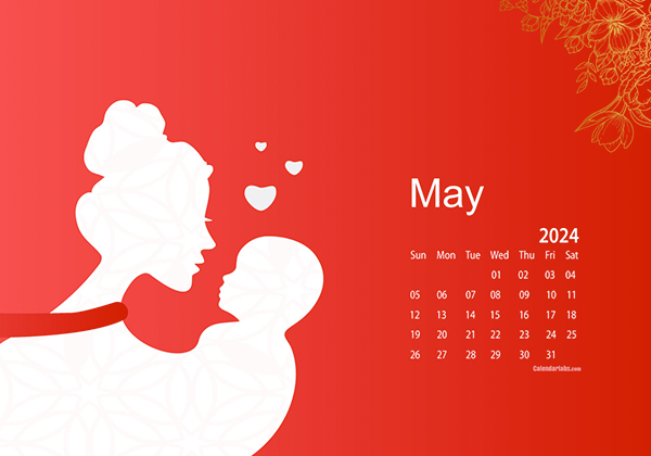 May 2024 Wallpaper Calendar Mothers Day.png