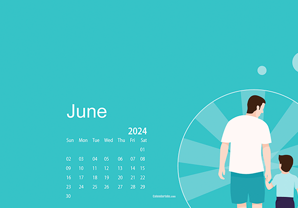 June 2024 Wallpaper Calendar Fathers Day Celebrations.png